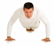 man doing push ups