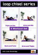 Barlates Body Blitz Loop Chisel 4 Workout DVD Bundle with Linda Wooldridge